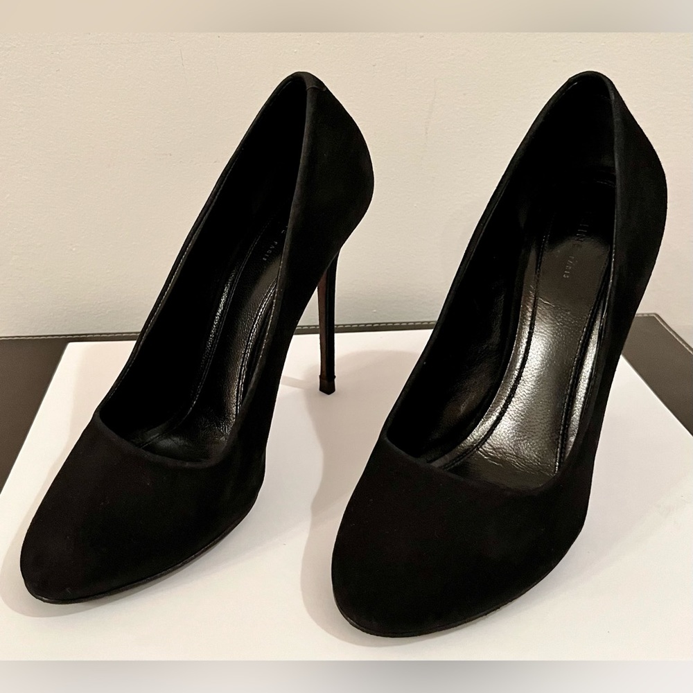 ‘OLD CELINE’ PHOEBE PHILO black suede stiletto pump EU 36 (US 6) - Picture 3 of 7